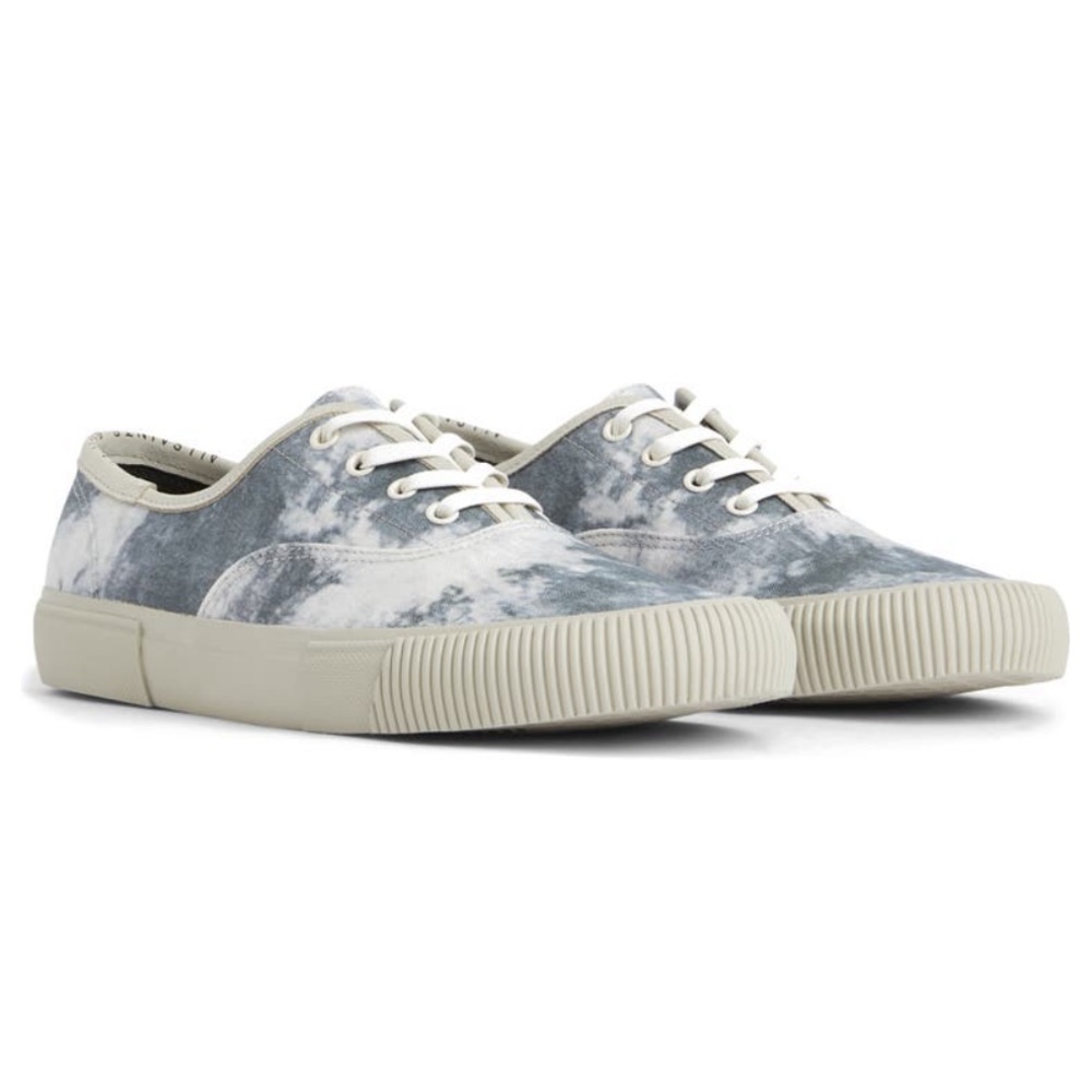 ALL SAINTS NEW LEX TRAINER TIE DYE BLUE WHITE COW LEATHER 41 43